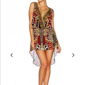 Camilla Crossover Dress W/Long Back Birds Eye View